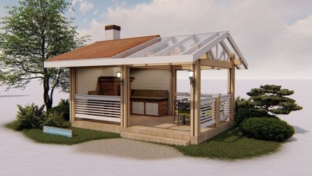 Прямоугольная беседка Крымская, фото 7