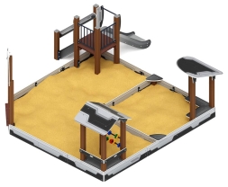 Песочный дворик с горкой (Техно) - ИО 6.01.05-04 H=750, фото 2