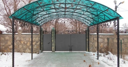 Арочный прозрачный навес, фото 1