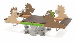 Качели-балансир Н24.04602 двойные на пружине для детской площадки, фото 1 Качели-балансир Н24.04602 двойные на пружине для детской площадки, фото 1