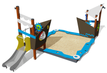 Песочный дворик ВСТ 2132 с горкой для детской площадки