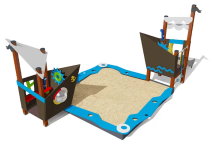Песочный дворик ВСТ 2132 с горкой для детской площадки