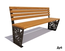 Парковая скамейка Ромашка, Сосна (без подлокотников) 1,5 м Парковая скамейка Ромашка, Сосна (без подлокотников) 1,5 м