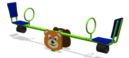 Качели балансир Romana Мишка 108.50.00-02 для детской площадки, фото 3