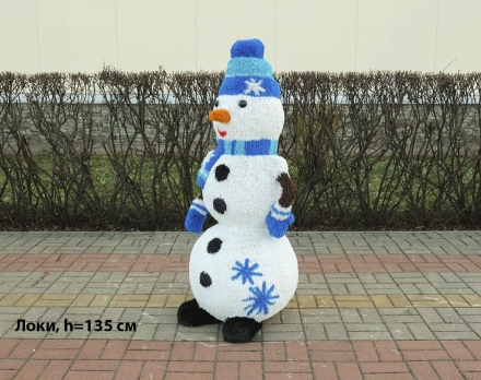 Топиари снеговик Сноу, h=100 см - газон Eco, фото 10