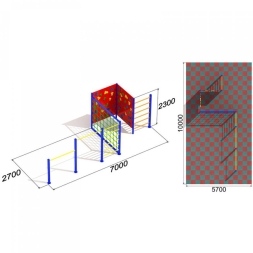 Уличный спортивный комплекс Актив спорт 7 для детской площадки, фото 3