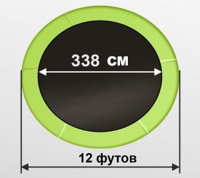 ARLAND Батут 12FT с внутренней страховочной сеткой и лестницей (Light green), фото 2