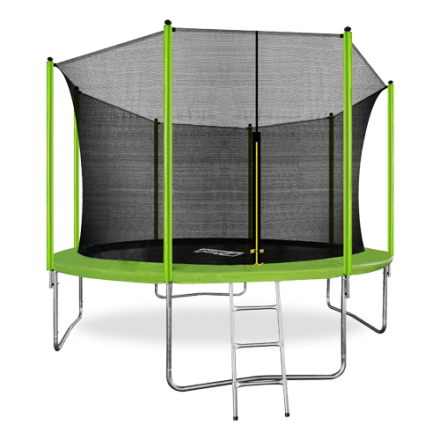 ARLAND Батут 12FT с внутренней страховочной сеткой и лестницей (Light green), фото 1