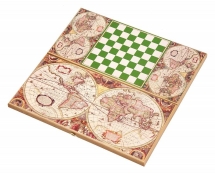 Нарды + Шашки Тульские "Античная Карта Мира" средние
