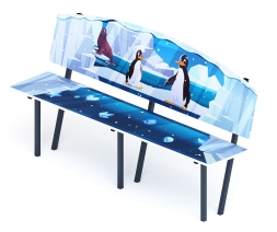 Скамейка детская Снежная королева - МФ 41.01.01-05.И1, фото 3