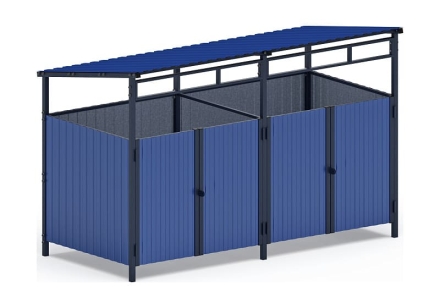 Навес контейнерной площадки для мусора (синий) (2 секции) МФ 55.02.02-03 , фото 4