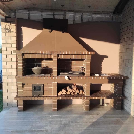 Печь Аристократ 730 Прямоугольный кирпич графитовый серый, фото 1