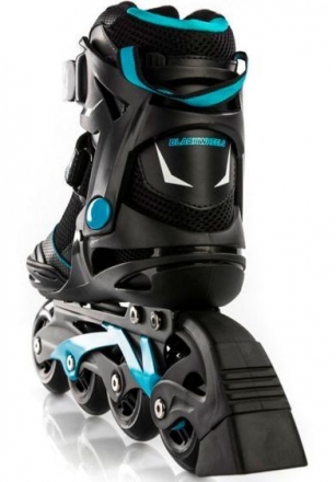 Роликовые коньки женские. Цвет: черный/синий, размер 40, фото 2