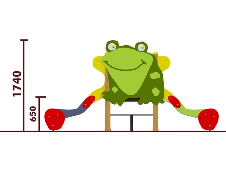 Горка двойная Лягушка 08209 для детской площадки, фото 2