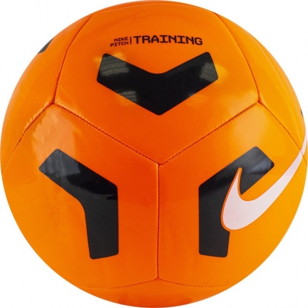 Мяч футб. &quot;NIKE Pitch Training&quot;, арт.CU8034-803, р.5, 12 панелей, ТПУ, маш.сш, оранжево-черный, фото 1