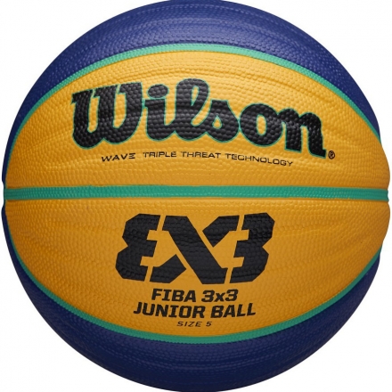 Мяч баск. WILSON FIBA3x3 Replica, арт.WTB1133XB, р.5, резина, бутил. камера, сине-желтый, фото 1
