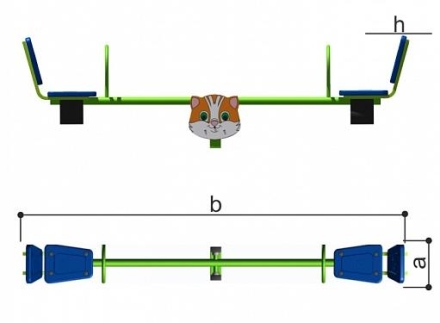 Качели балансир Romana Кошка 108.50.00-01 для детской площадки, фото 5