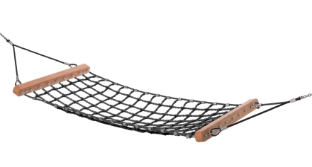 Гамак Hammock из армированного каната 201х100 см со столбами для детской площадки, фото 2