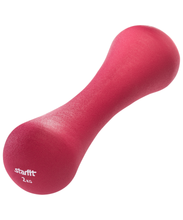 Гантель неопреновая DB-202 2 кг, рубиновая, фото 1