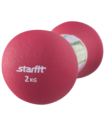 Гантель неопреновая DB-202 2 кг, рубиновая, фото 2