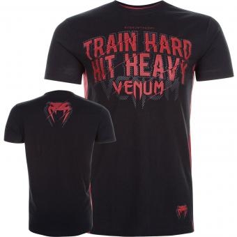 Футболка Venum Train Hard Hit Heavy Black, фото 1
