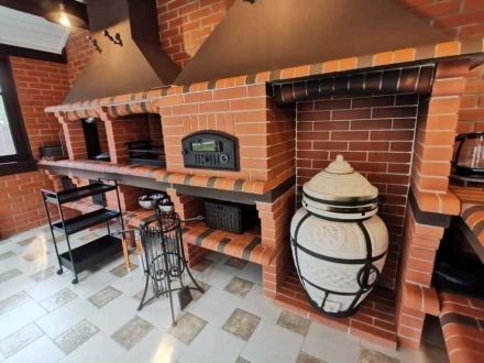 Печь Аристократ 854 Прямоугольный кирпич микс коричневого с желтым, фото 4