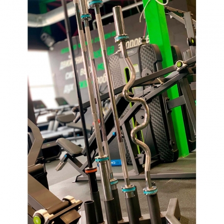 Гриф для штанги ZSO BLACK, D-50, L2010, женский прямой, гладкая втулка, до 480 кг, замки-пружины, фото 2