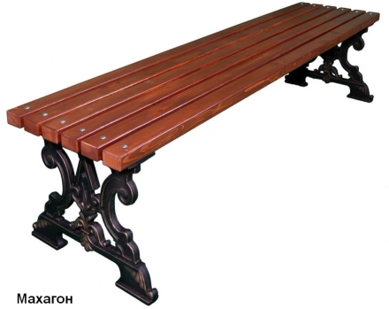 Скамейка парковая Д-6 (банкетка), Сосна 2,0 м, фото 2