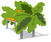 Скамейка детская Пальма ВСТ 3291 для игровой площадки Скамейка детская Пальма ВСТ 3291 для игровой площадки