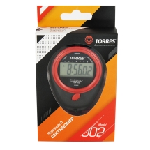 Секундомер &quot;TORRES Stopwatch&quot;, арт.SW-002, часы, будильник, дата, шнур с карабином, черно-красн. NEW