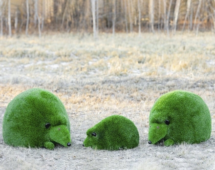 Топиари композиция Ёжики, 3 шт - газон Eco, фото 1
