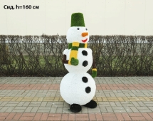 Топиари снеговик Сид, h=160 см - газон Eco Топиари снеговик Сид, h=160 см - газон Eco