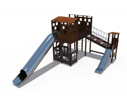 Игровой комплекс Миндаль горка винтовая Н-2000, Н-1200 ДИО 10013.1, фото 2