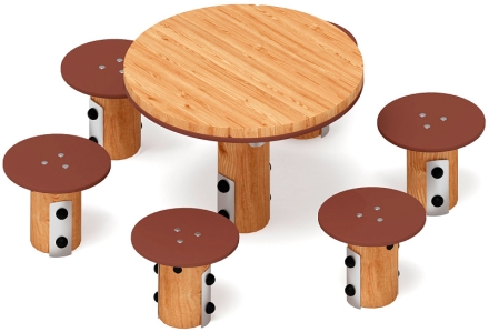 Столик детский (лиственница) МФ 31.01.11-Л.И1, фото 1