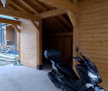 Навес для автомобилей с хозблоком АМЕР Несущий каркас, фото 3