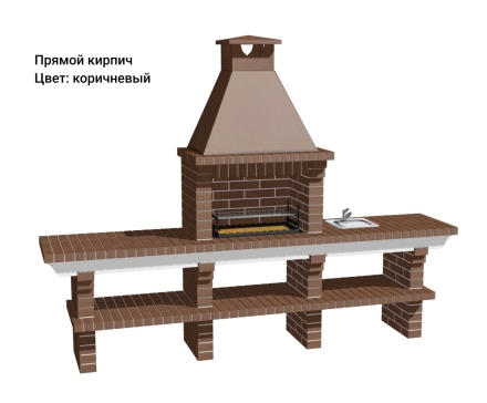 Печь Аристократ 710 Радиальный кирпич коричневый, фото 7