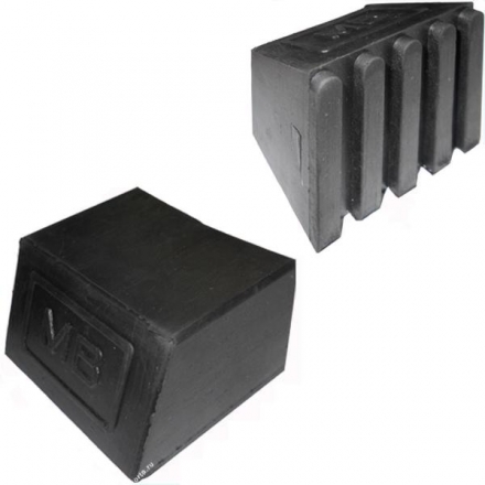 Подпятник резиновый для профиля 60х40мм, черный, фото 1