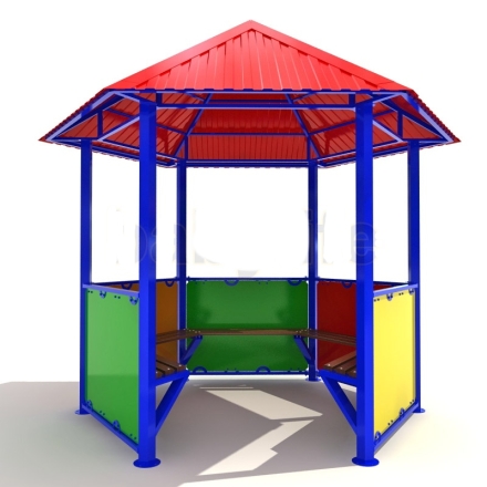Уличная беседка 3000 профлист для парков и дворов, фото 1