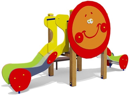Горка двойная Колобок 08207 для детской площадки, фото 1