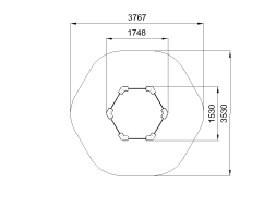 Песочница Сигма 1748х1530мм для детской площадки, фото 4