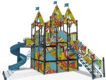 Детский городок "Замок", паттерн "Фэнтази" ДГ3001.02.02 Детский городок "Замок", паттерн "Фэнтази" ДГ3001.02.02