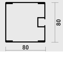 Универсальные алюминиевые стойки 80х80 мм  с механической лебедкой Универсальные алюминиевые стойки 80х80 мм  с механической лебедкой