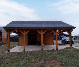 Навес для автомобилей с хозблоком АМЕР Базовая комплектация, фото 2