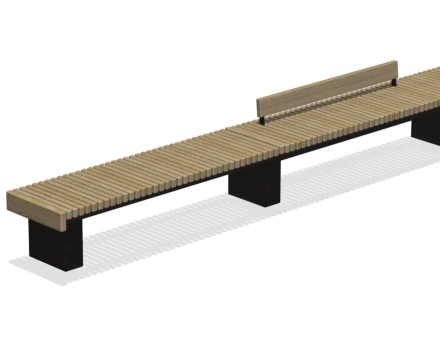 Скамья парковая со спинкой ПМ-04.7, фото 1