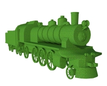 Топиари Паровоз, зеленый - газон Eco