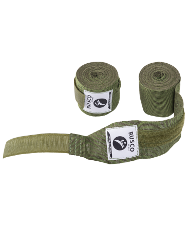 Бинт боксерский, 4,5 м, хлопок, хаки, фото 1