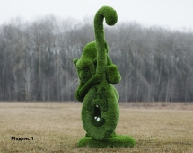 Топиари Гном с контрабасом тыква, модель 2 - газон Eco + Deluxe