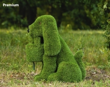Топиари собака Филька h=80 см, с кашпо - газон Premium Топиари собака Филька h=80 см, с кашпо - газон Premium