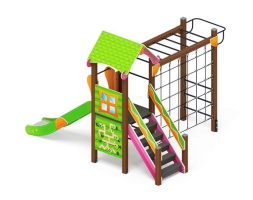 Детская игровая площадка Лукоморье ДИК 2.25.04-01.С H=1200, металлический скат, фото 2