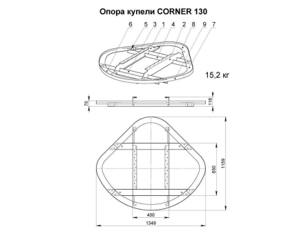 Купель CORNER 130 SMALL (термоберёза), фото 7